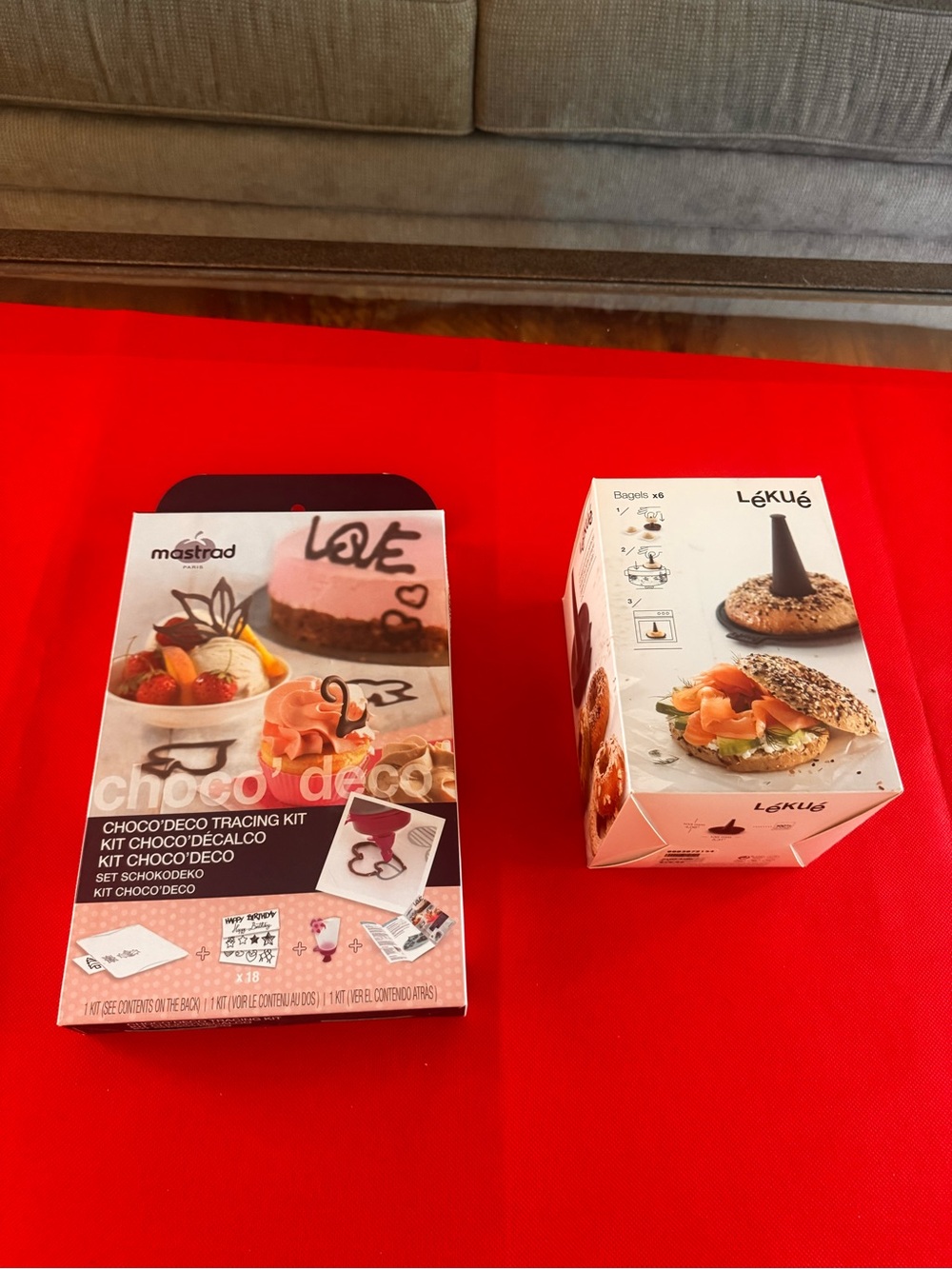 Bagel making kit and chocolate tracing kit
